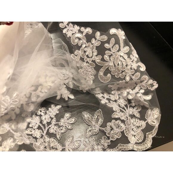 Wedding White Lace Veil 118.11\'\' for Bride main image 6